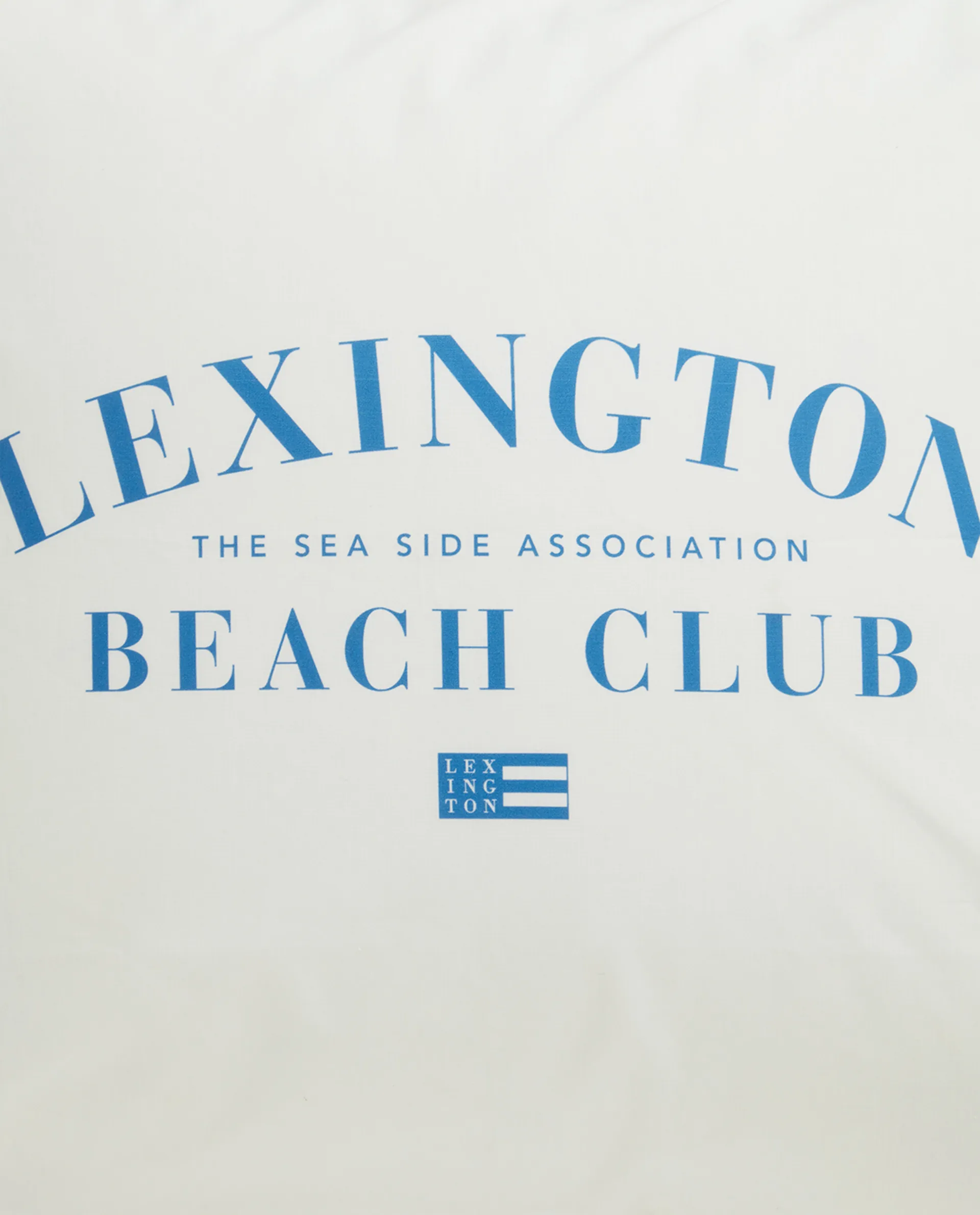 Printed Organic Cotton Poplin kussensloop 50x60 cm, Blauw-wit Lexington