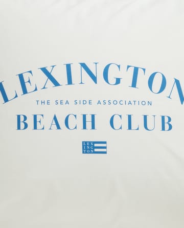 Printed Organic Cotton Poplin kussensloop 50x60 cm - Blauw-wit - Lexington