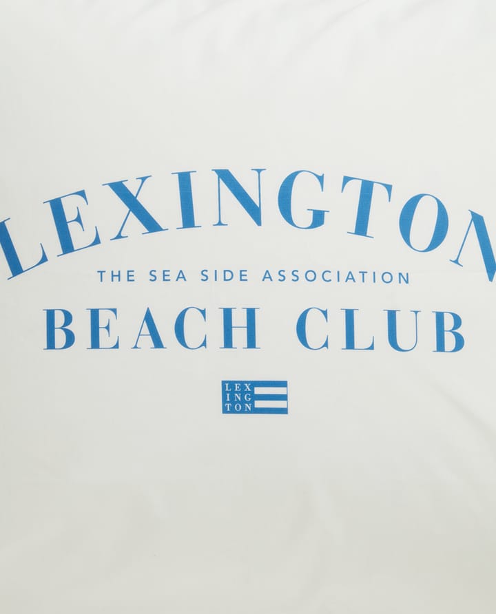 Printed Organic Cotton Poplin kussensloop 50x60 cm - Blauw-wit - Lexington