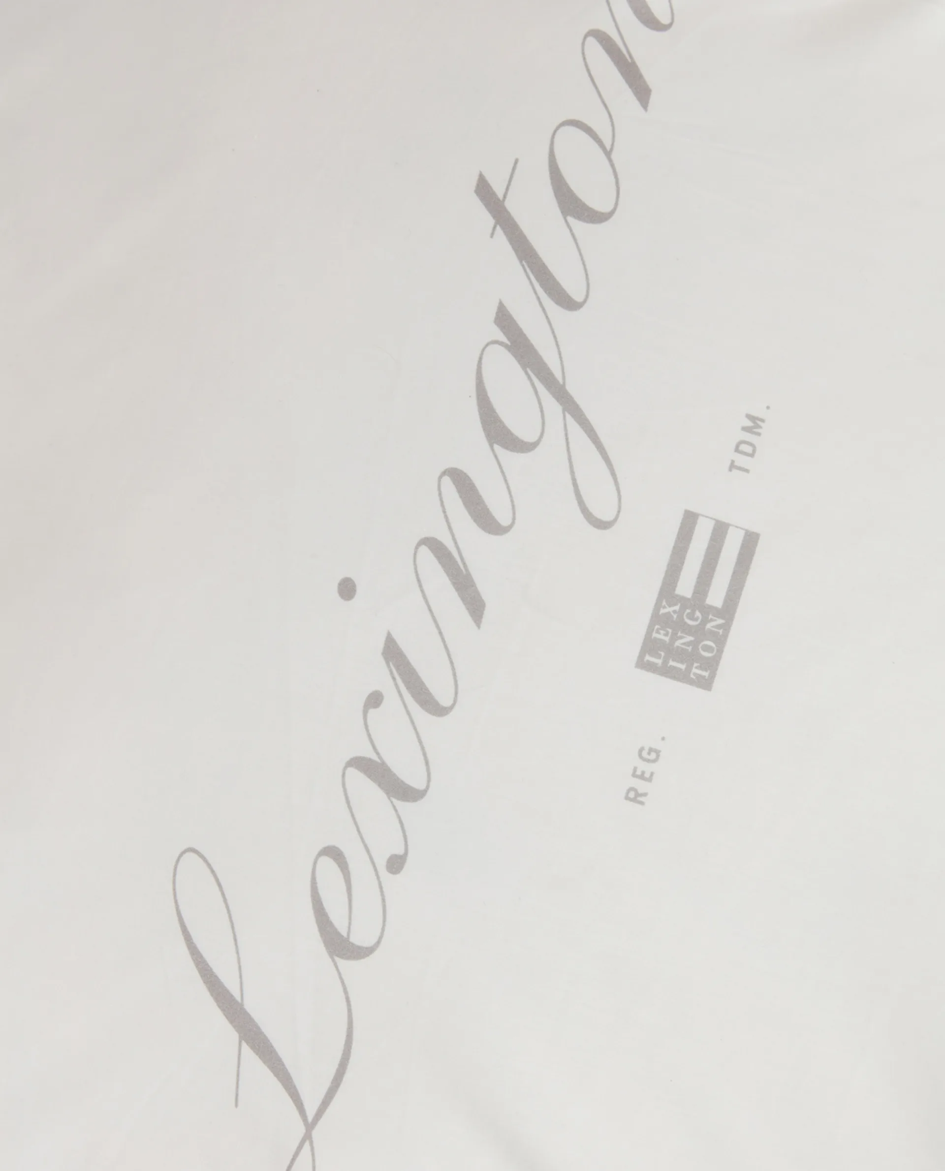 Printed Organic Cotton Poplin kussensloop 50x60 cm, Wit-grijs Lexington