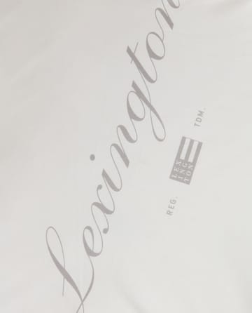 Printed Organic Cotton Poplin kussensloop 50x60 cm - Wit-grijs - Lexington