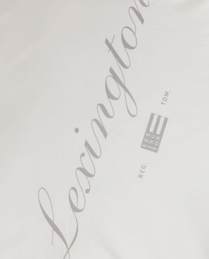 Printed Organic Cotton Poplin kussensloop 50x60 cm, Wit-grijs Lexington