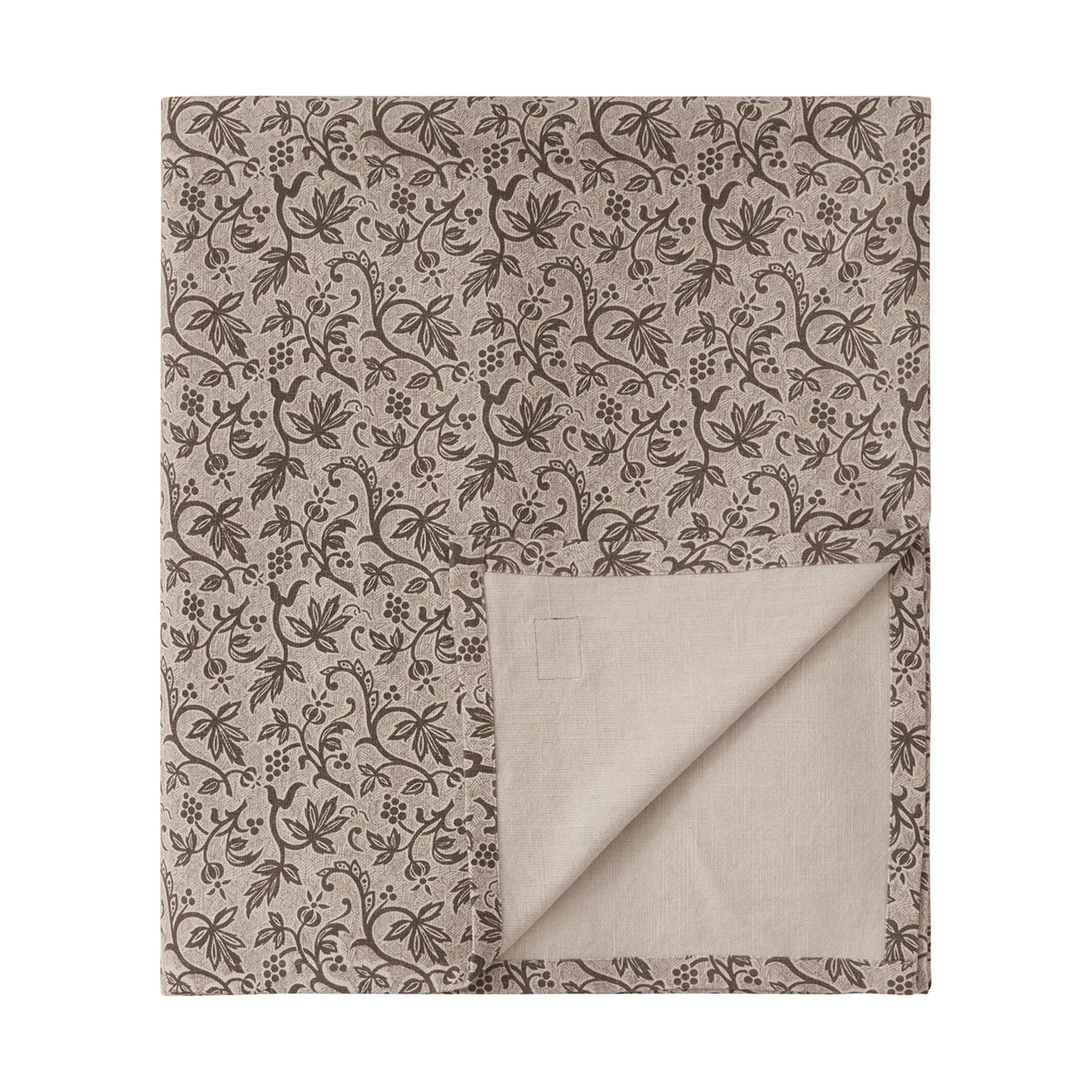 Printed Recycled Cotton tafelkleed 180x180 cm, Light beige Lexington