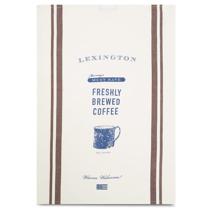 Printed Twill Coffee keukenhanddoek 50x70 cm - Wit - Lexington