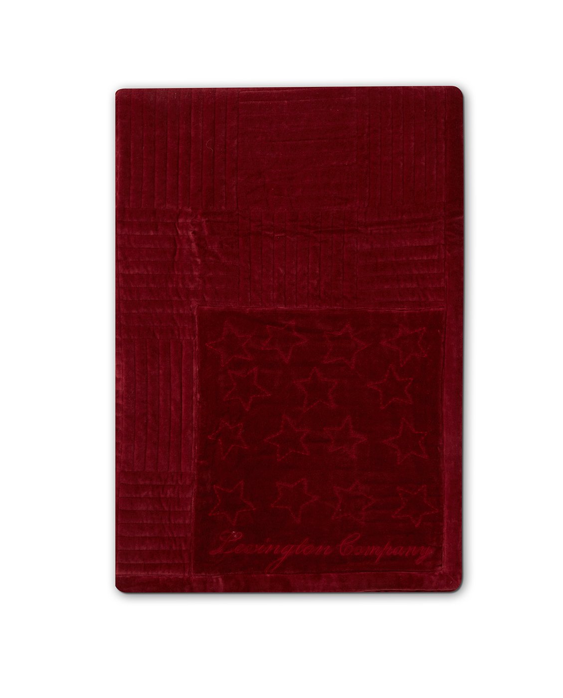 Lexington Quilted Cotton Velvet Star sprei 160x240 cm Red