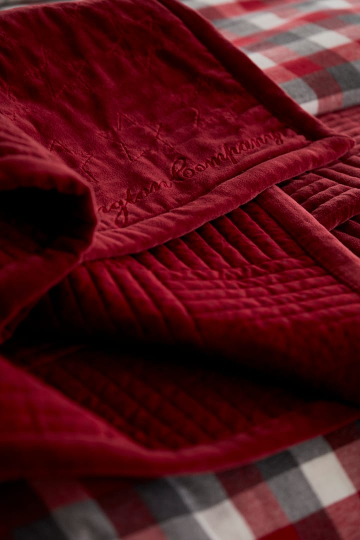 Quilted Cotton Velvet Star sprei 240x260 cm, Red Lexington