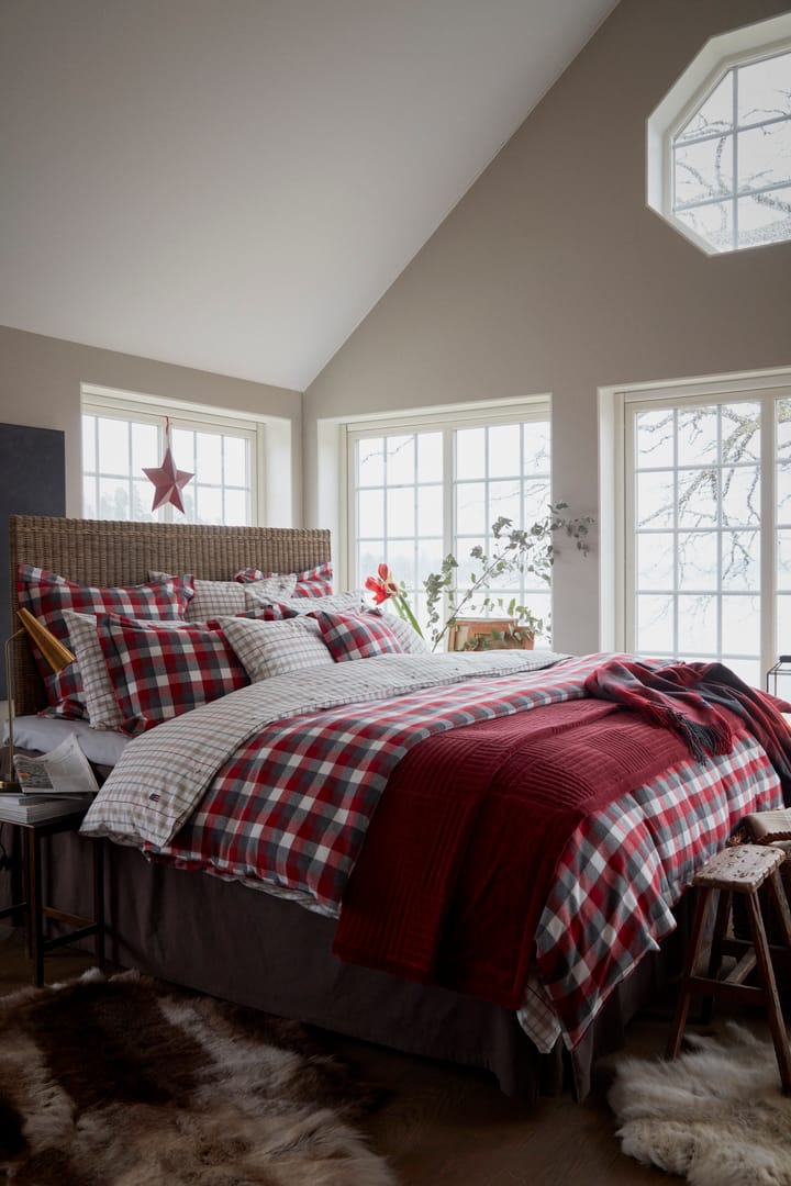 Quilted Cotton Velvet Star sprei 240x260 cm, Red Lexington