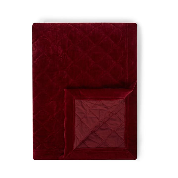 Quilted Organic Cotton Velvet sprei 240x260 cm, Red Lexington