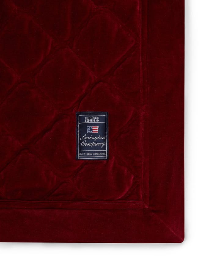 Quilted Organic Cotton Velvet sprei 240x260 cm, Red Lexington