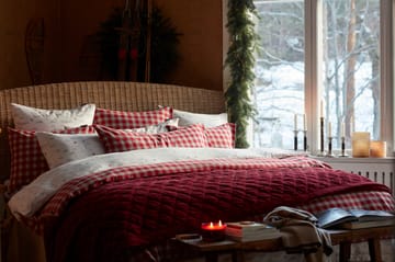 Quilted Organic Cotton Velvet sprei 240x260 cm - Red - Lexington