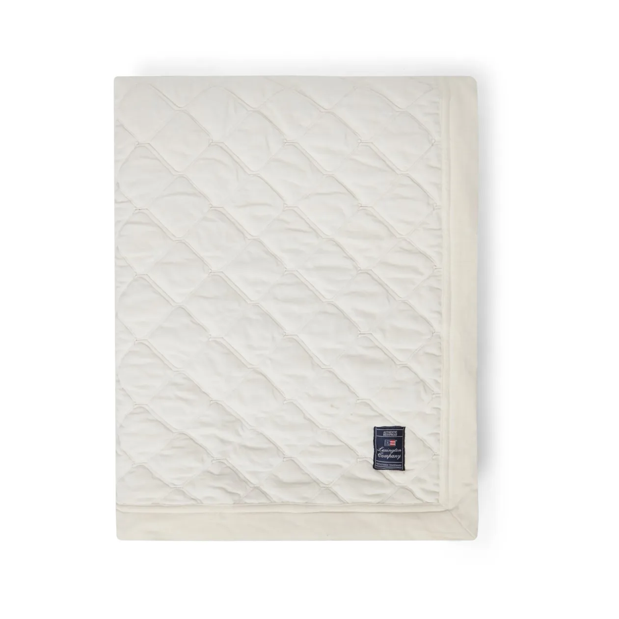 Quilted Organic Cotton Velvet sprei 240x260 cm, Snow white Lexington
