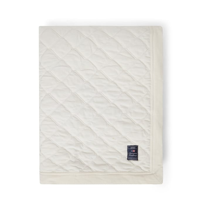 Quilted Organic Cotton Velvet sprei 240x260 cm - Snow white - Lexington