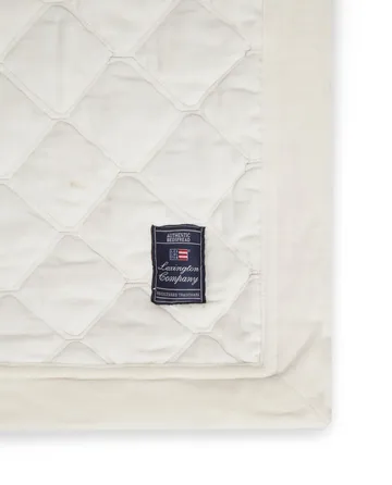 Quilted Organic Cotton Velvet sprei 240x260 cm - Snow white - Lexington