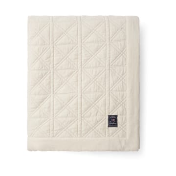 Quilted organic cotton velvet sprei 260x240 cm - Wit - Lexington