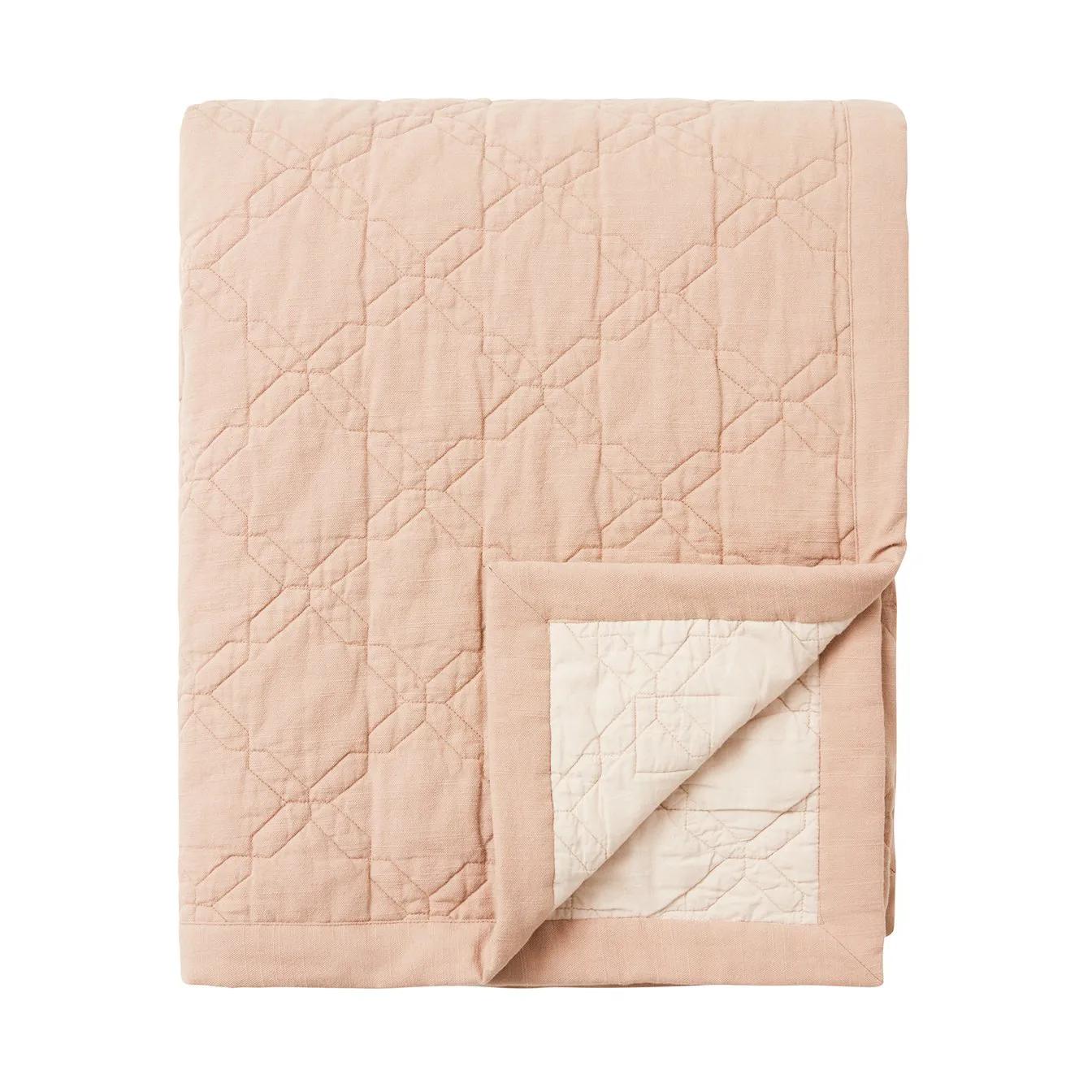 Quilted Recycled Cotton sprei 260x240 cm, Beige Lexington