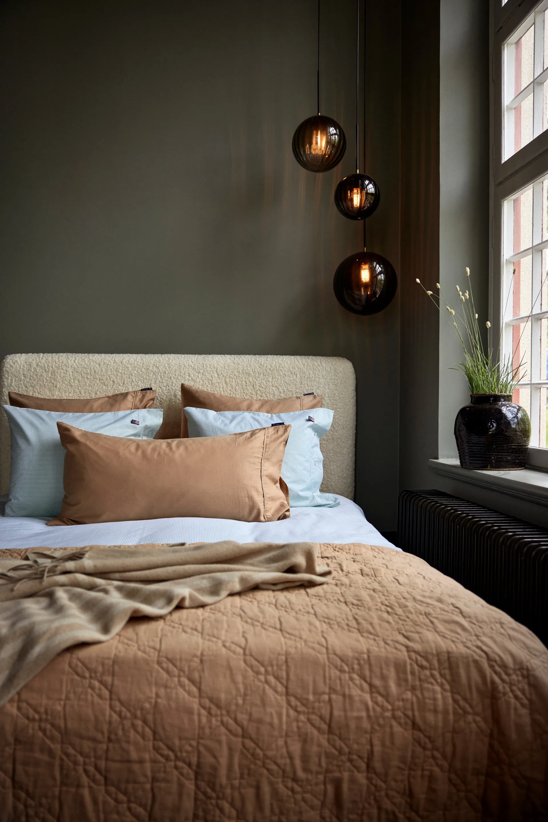 Quilted Recycled Cotton sprei 260x240 cm, Beige Lexington