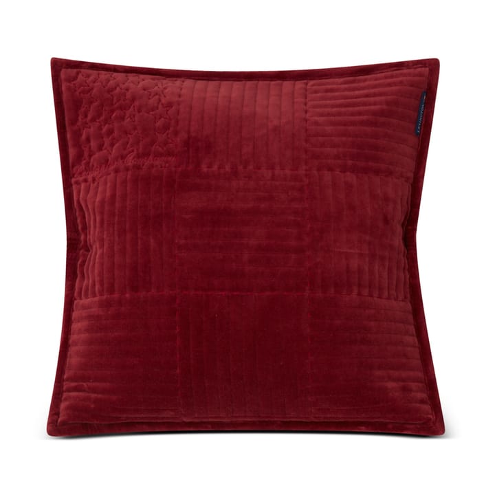 Quilted Velvet Star kussenhoes 50x50 cm, Red Lexington