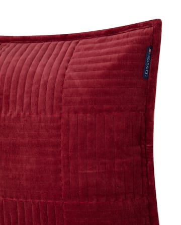 Quilted Velvet Star kussenhoes 50x50 cm - Red - Lexington