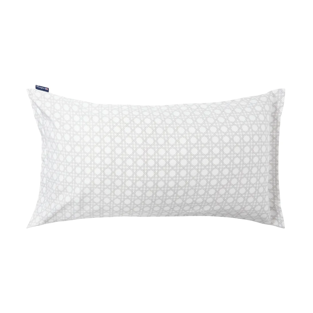 Rattan Printed kussensloop 50x90 cm, White Lexington