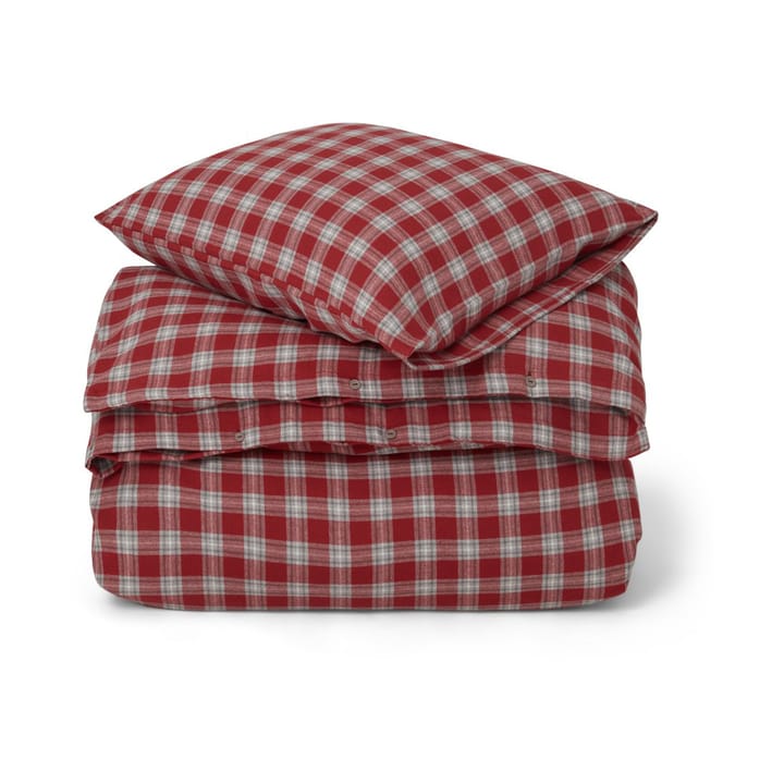 Red Checked Cotton Flannel beddengoedset - 50x60 cm, 150x210 cm - Lexington