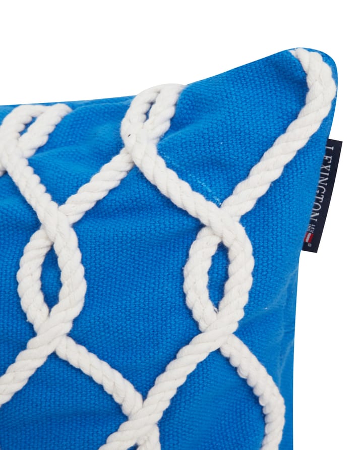Rope Deco Canvas kussenhoes 50x50 cm, Blauw-wit Lexington