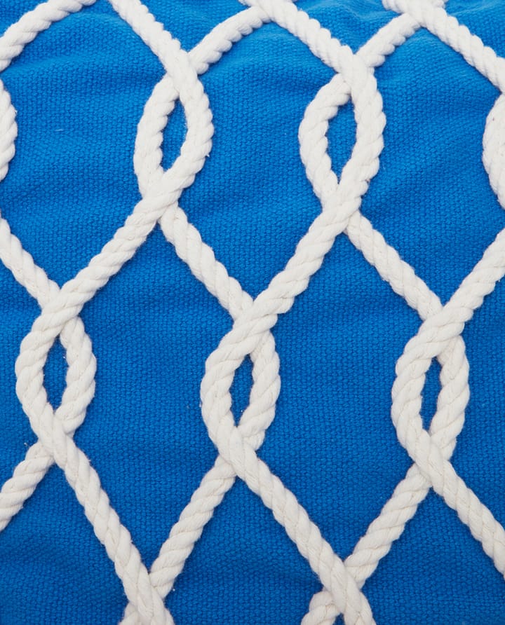 Rope Deco Canvas kussenhoes 50x50 cm, Blauw-wit Lexington