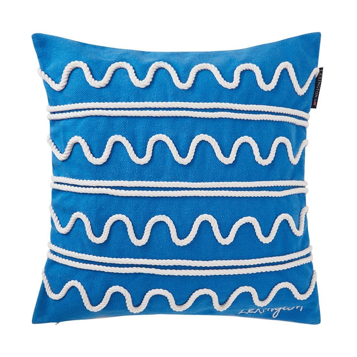 Rope Wave Cotton Canvas  kussenhoes 50x50 cm - Blue - Lexington