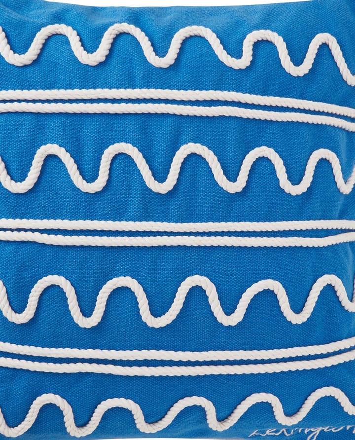 Rope Wave Cotton Canvas  kussenhoes 50x50 cm, Blue Lexington