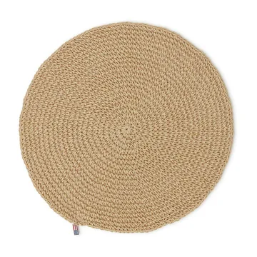 Round Recycled Paper Straw placemat Ø38 - Beige - Lexington