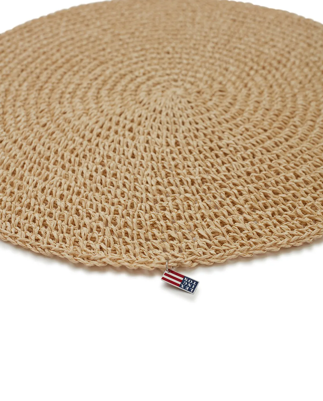 Round Recycled Paper Straw placemat Ø38, Beige Lexington