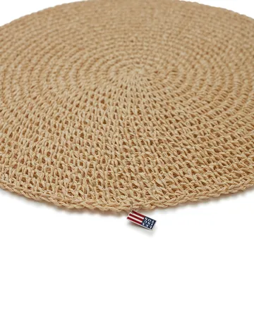 Round Recycled Paper Straw placemat Ø38 - Beige - Lexington