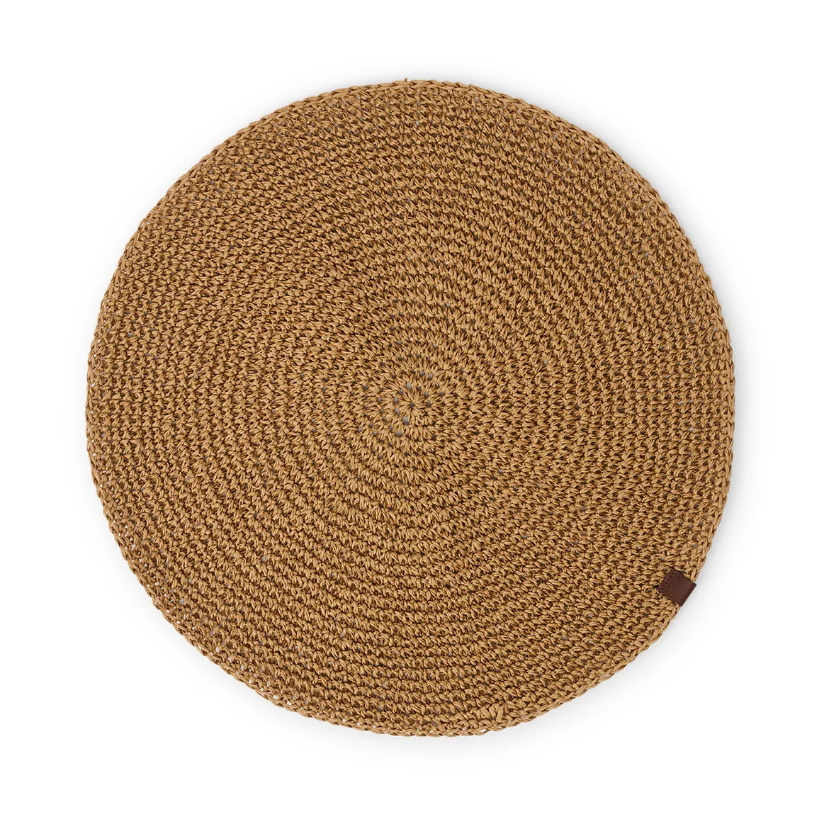 Round Recycled Paper Straw placemat Ø38, Natural Lexington