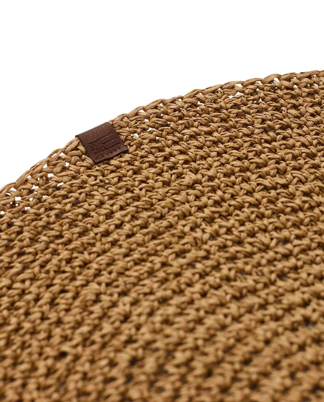 Round Recycled Paper Straw placemat Ø38, Natural Lexington