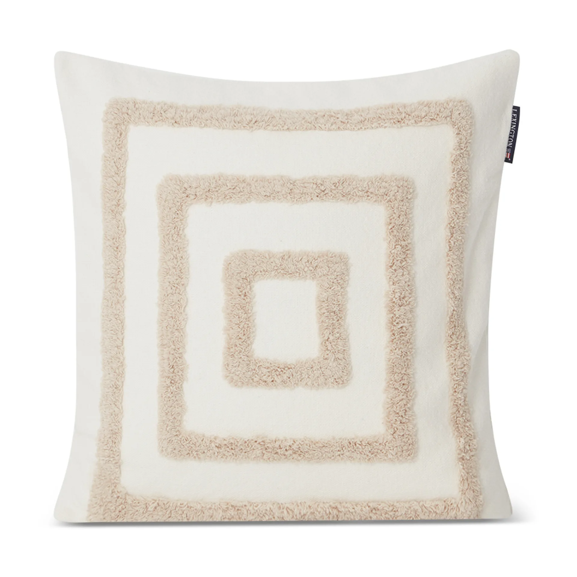 Rug Graphic Canvas kussenhoes 50x50 cm, Wit-lichtbeige Lexington