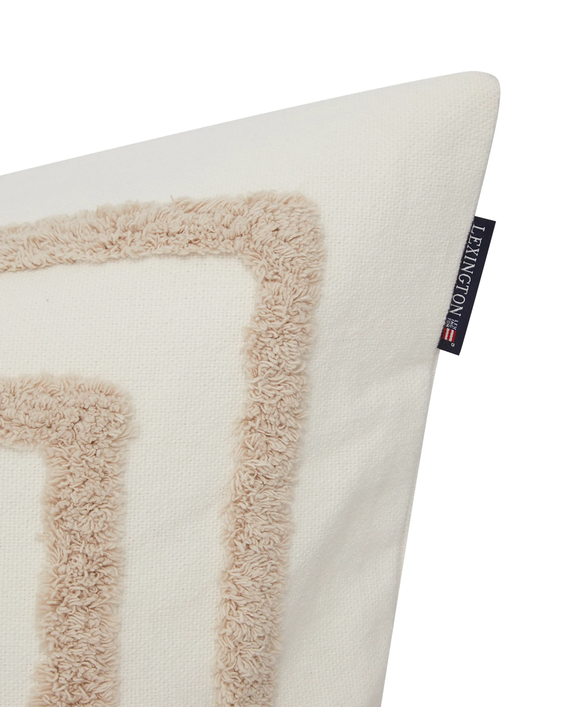 Rug Graphic Canvas kussenhoes 50x50 cm, Wit-lichtbeige Lexington