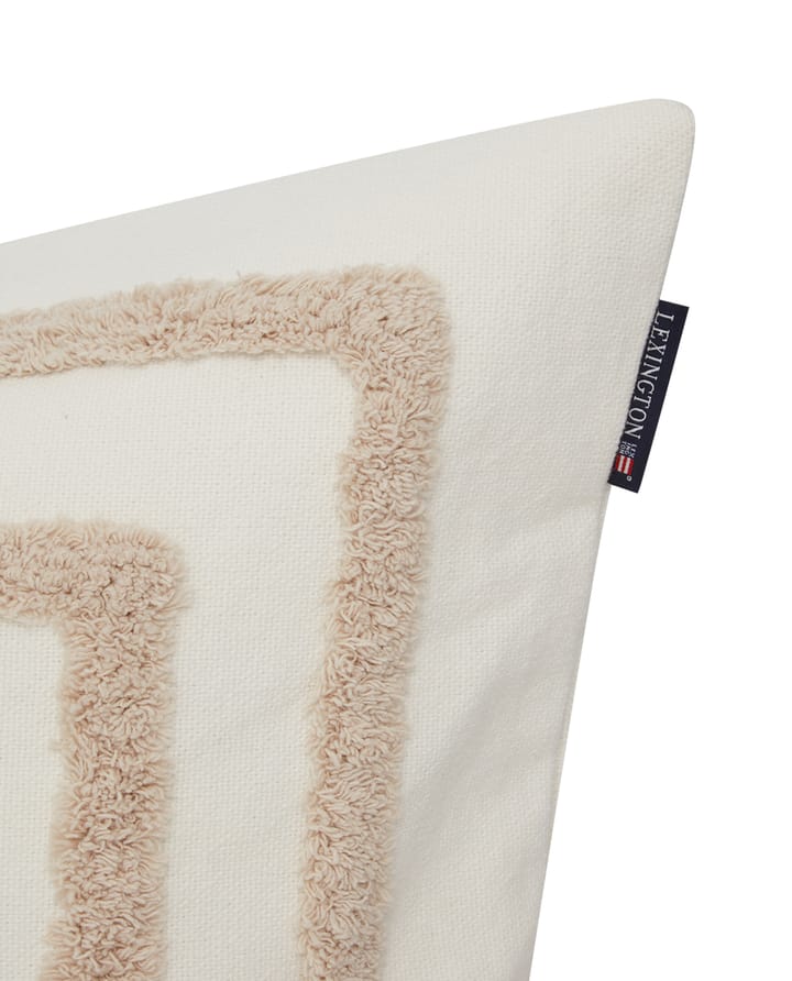 Rug Graphic Canvas kussenhoes 50x50 cm - Wit-lichtbeige - Lexington