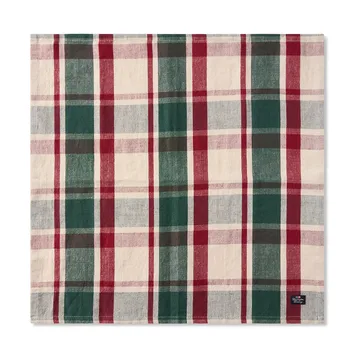 Ruitlinnen/katoenen servet 50x50 cm - Green-red-beige - Lexington