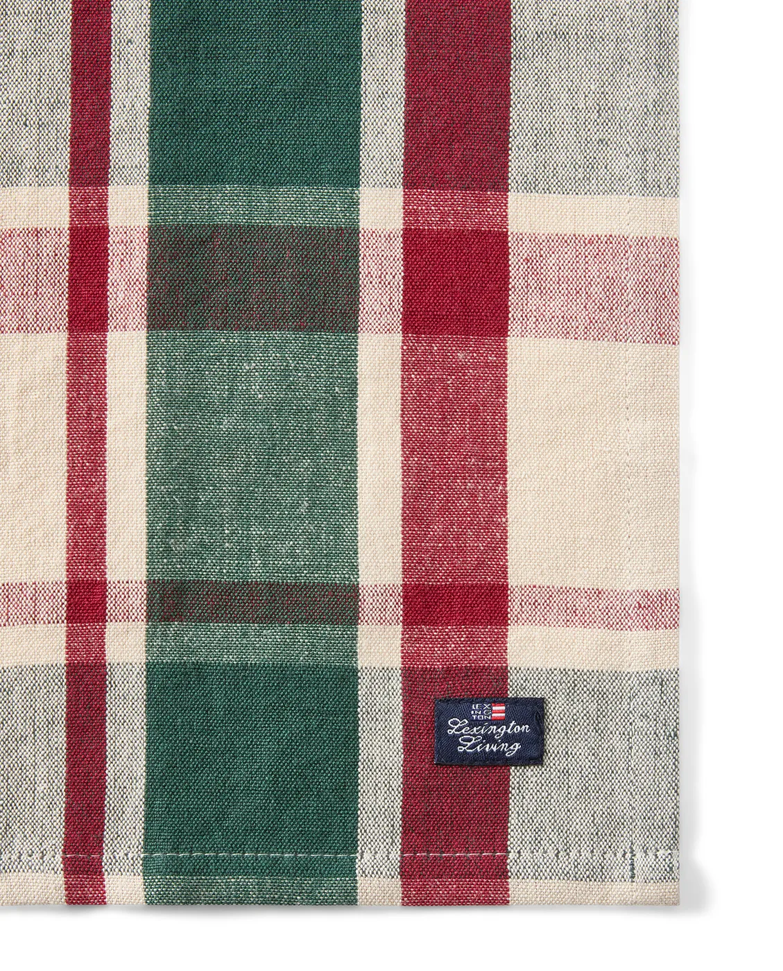Ruitlinnen/katoenen servet 50x50 cm, Green-red-beige Lexington