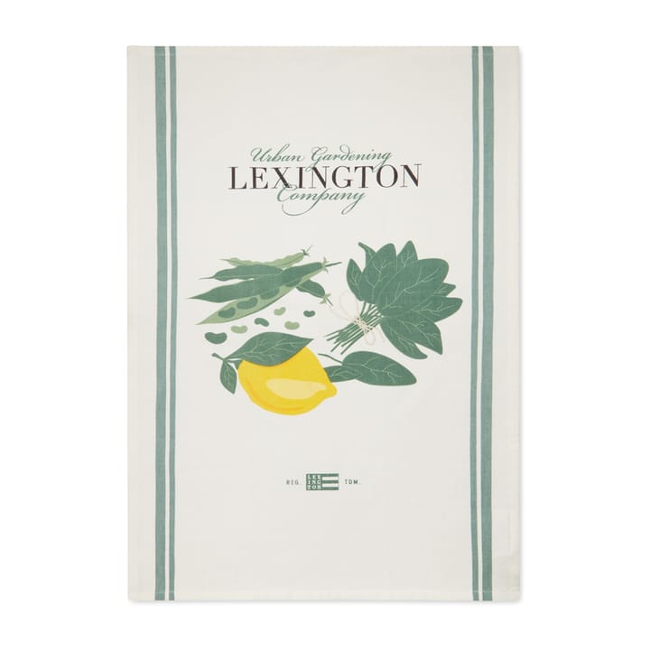 Salad keukenhanddoek 50x70 cm, Wit-groen Lexington