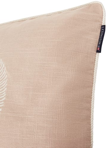 Sea Embroidered Recycled Cotton Kussenhoes 50x50cm - Light Beige - Lexington