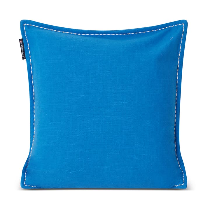 Sea Sand Salt Logo Embroidered kussenhoes 50x50 cm - Blauw-wit - Lexington