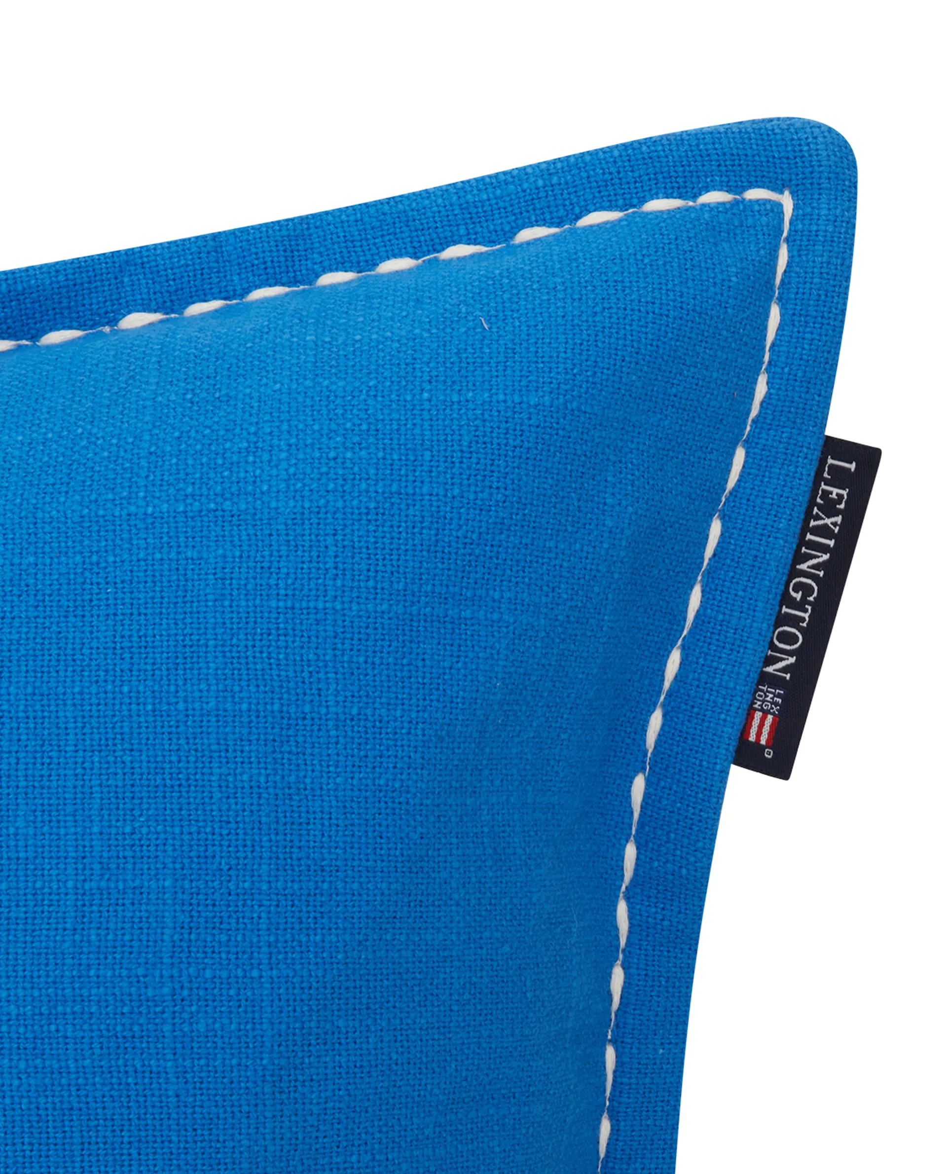 Sea Sand Salt Logo Embroidered kussenhoes 50x50 cm, Blauw-wit Lexington