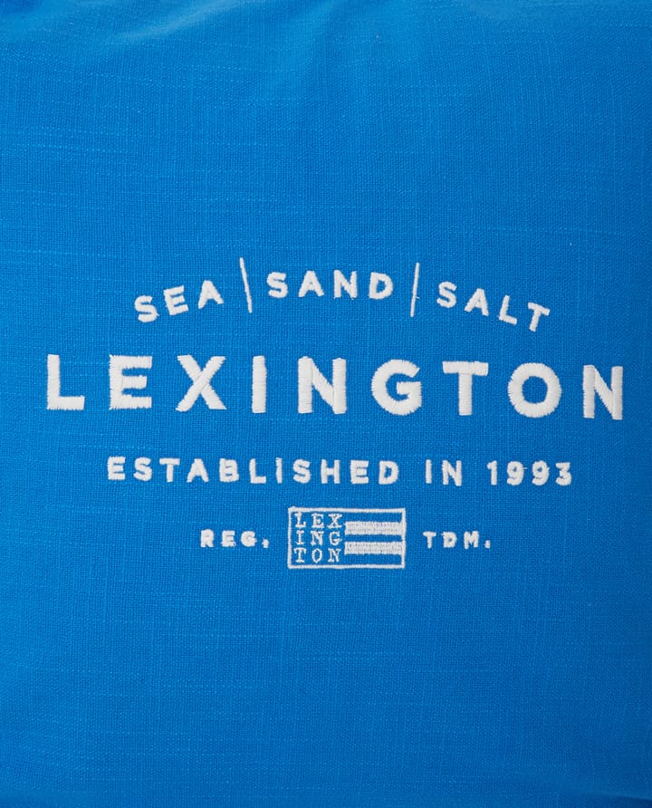 Sea Sand Salt Logo Embroidered kussenhoes 50x50 cm - Blauw-wit - Lexington
