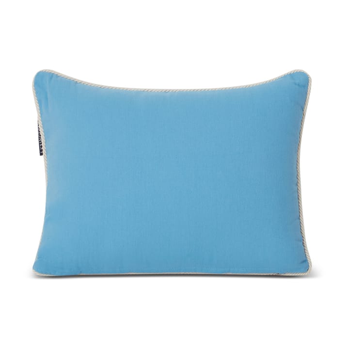 Seaside Small Organic Cotton Twill kussen 30x40 cm - Blauw-lichtbeige - Lexington