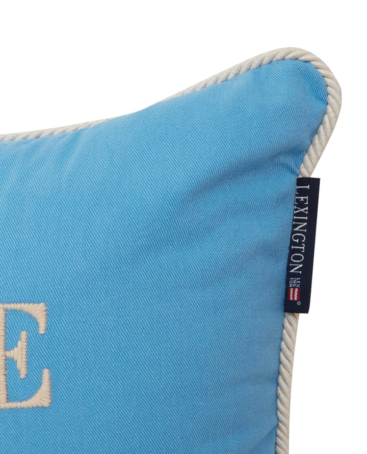 Seaside Small Organic Cotton Twill kussen 30x40 cm - Blauw-lichtbeige - Lexington