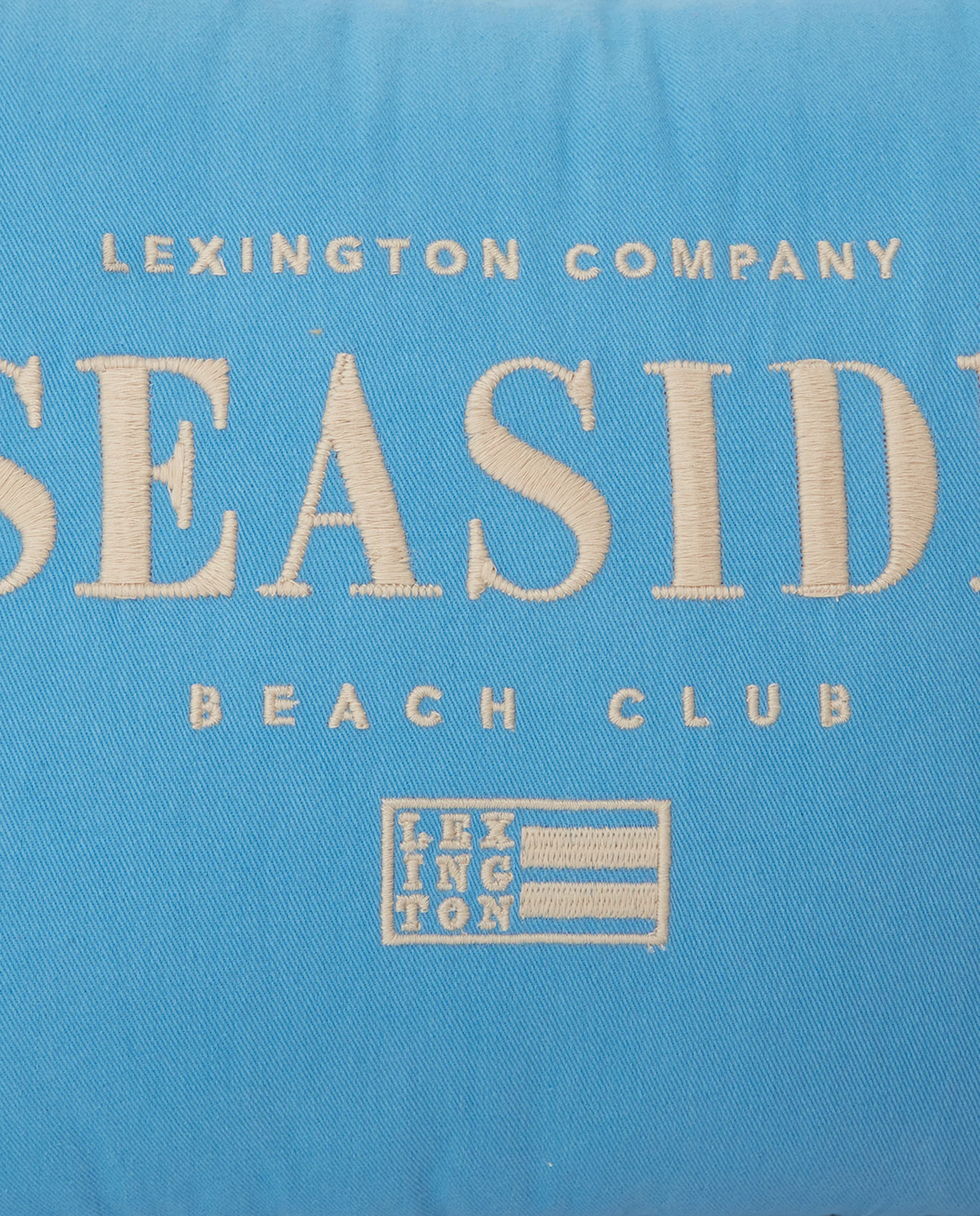 Seaside Small Organic Cotton Twill kussen 30x40 cm, Blauw-lichtbeige Lexington