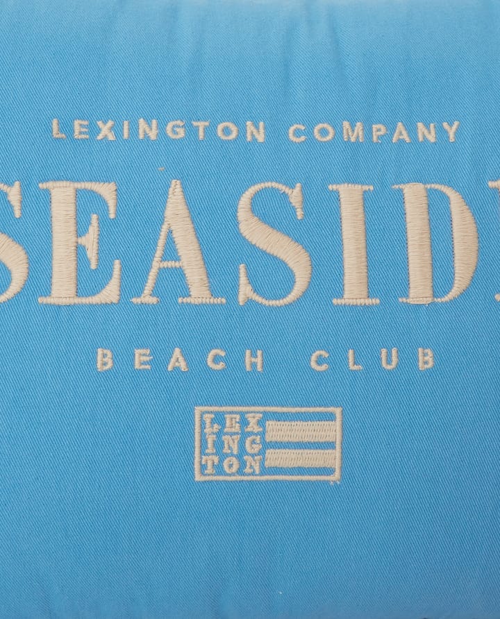 Seaside Small Organic Cotton Twill kussen 30x40 cm - Blauw-lichtbeige - Lexington