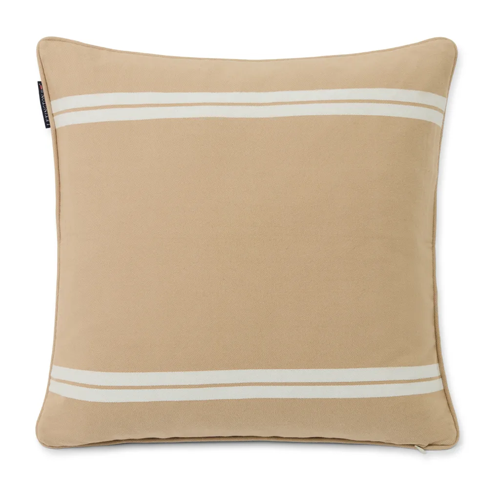 Side Striped kussenhoes 50x50 cm, Beige-white Lexington