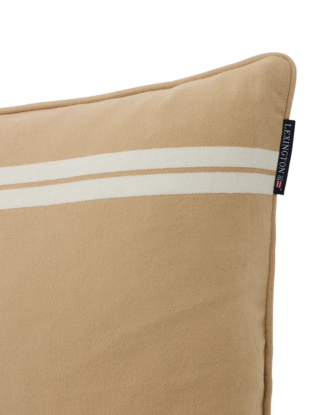 Side Striped kussenhoes 50x50 cm, Beige-white Lexington