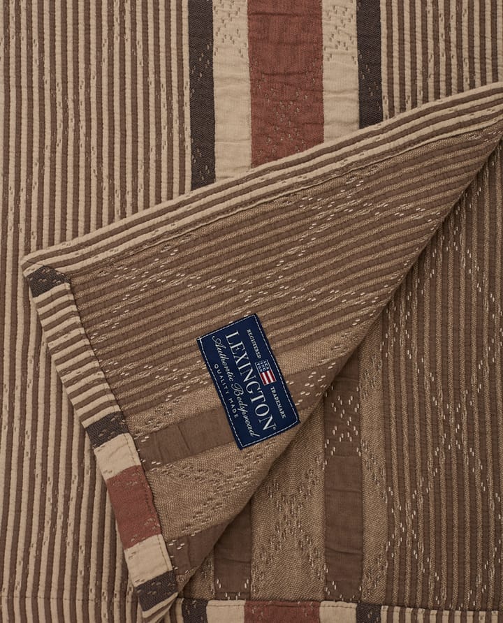 Side Striped Soft Quilted sprei 160x240 cm, Beige Lexington